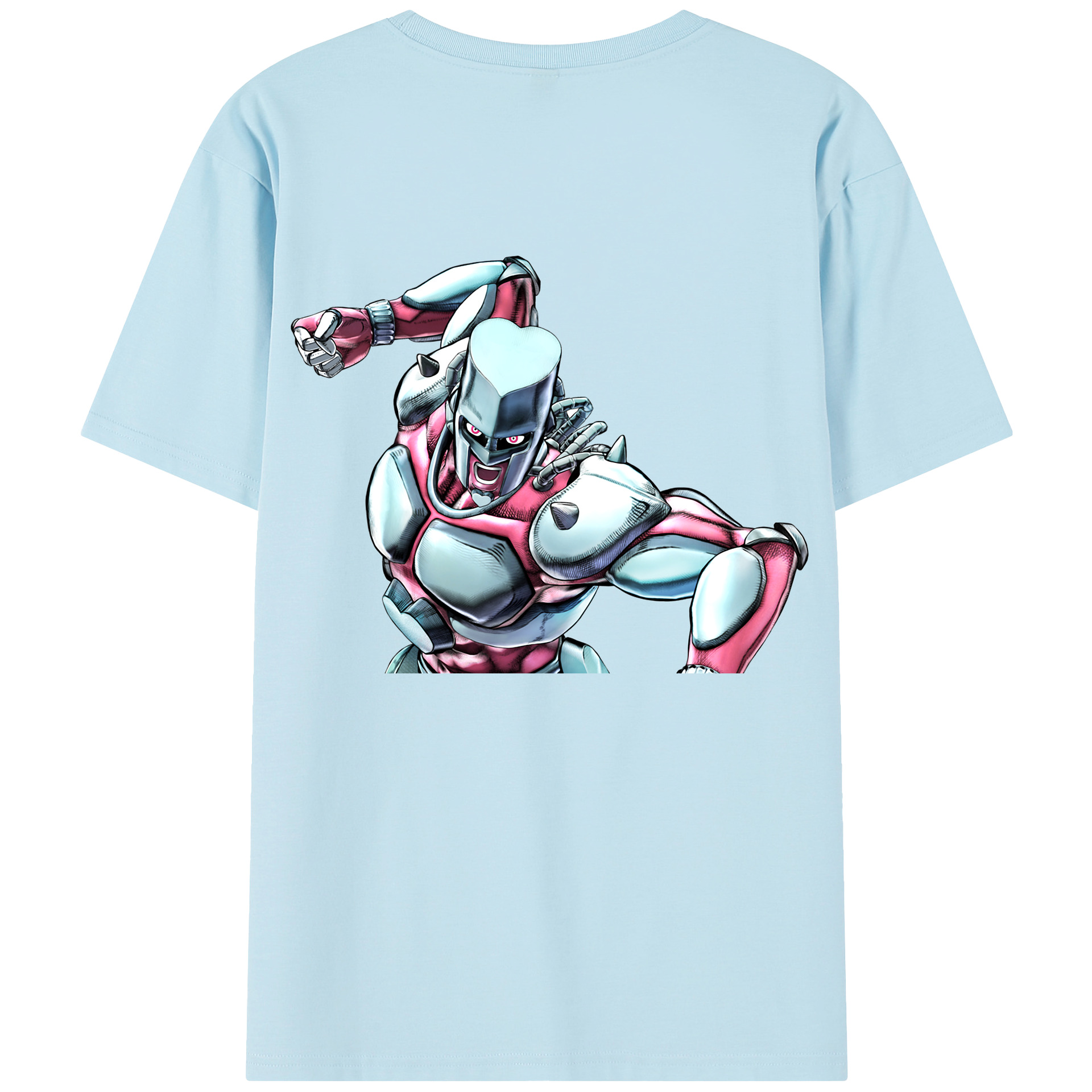 （画像用） ジョジョの奇妙な冒険 ひがしかた じょうすけ JoJo's Bizarre Adventure Higashikata Josuke 綿100％半袖Tシャツ（背面プリント）